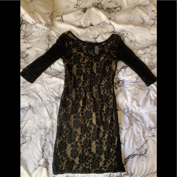 Women’s Black Floral print Dress Size Medium. - Picture 2 of 3